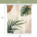 Full-length profile showing the 60 by 72 inches dimensions of the premium fabric Glawry palm leaf boho curtain set.