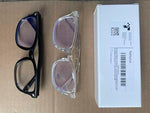 Two pack non prescription computer spectacles displaying the lightweight anti glare lenses for digital eye strain relief.