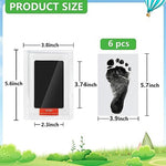Mess-free baby footprint kit with clean-touch ink pads and white imprint cards