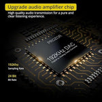 PROZOR digital to analog converter side view highlighting the lightweight aluminum metal case engineering.