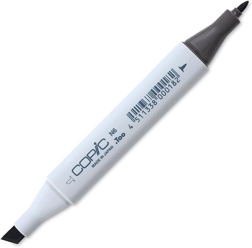 Copic alcohol marker cap detail and color code
