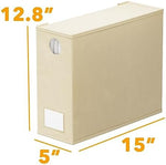 Collapsible sheet storage cube being folded completely flat for easy space saving.