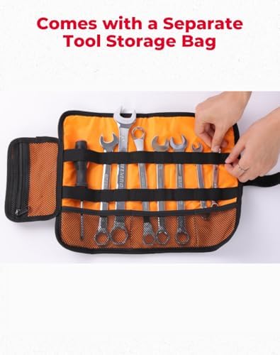 KEMIMOTO six liter dirt bike storage bag showing the quick release base plate separation