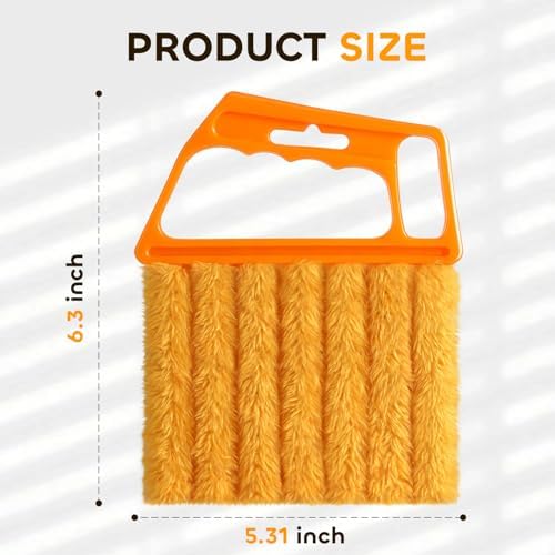 2 Pcs Blind Cleaner Duster Tool,Blind Dusters for Cleaning,Cleaning Brush,7 Finger Dusting Cleaner Tool for Window & Air Conditioner,Window Blinds Cleaner Microfiber Washable - Image 3