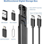 Kinizuxi travel cable conversion set open showing Type-C cable and Lightning adapters.