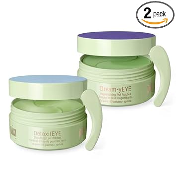 Pixi Day and Night Eye Patch Duo front view showcasing the two individual product jars.
