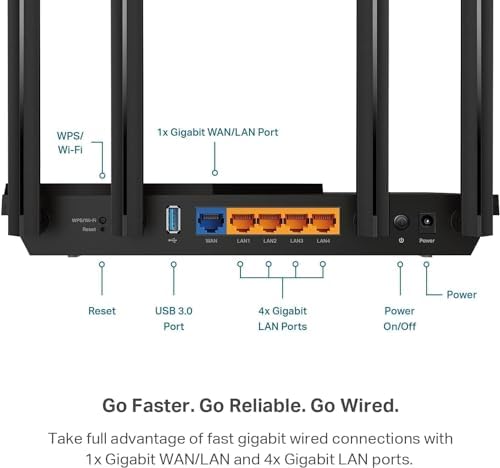 Side profile of Tp-Link Archer AX55 wireless router
