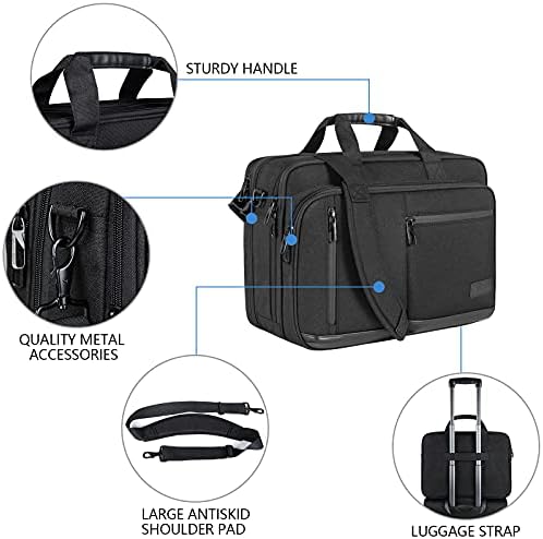 VANKEAN water repellent business computer bag close up on waterproof zipper