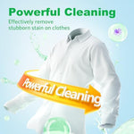 Eco friendly laundry soap sheets inside a plastic free recyclable paper box