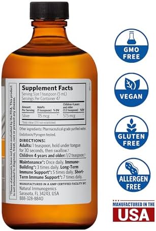 Authentic Argentyn 23 23 ppm colloidal silver hydrosol professional dietary supplement.