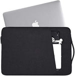 CaseBuy seventeen point three inch laptop sleeve side view detailing the slim profile and smooth glider zippers