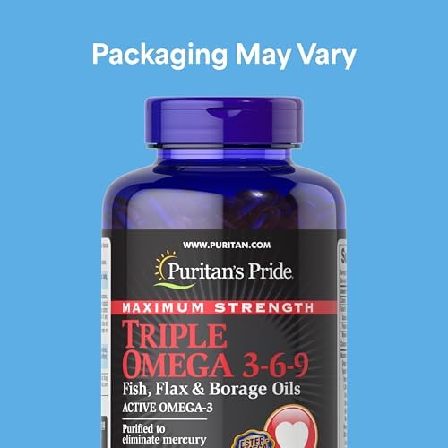 Puritan's Pride 240 count omega softgels ingredient panel
