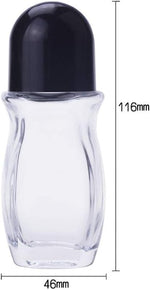 Wresty essential oil roller bottles showing glass thickness and clarity