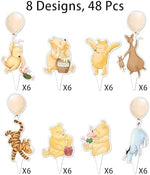 Close up of Winnie the Pooh and friends cupcake decoration