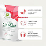 Close up of Grab Green disposal freshener pod ingredients and plant-based formula