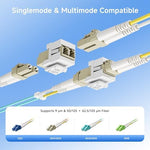 Side profile of Cable Matters LC duplex fiber keystone coupler showing retention clips