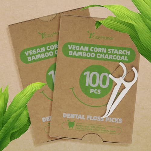 Non toxic vegan dental floss sticks for fresh breath and whitening.