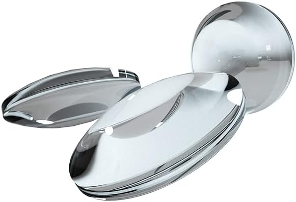 Close up of 30mm diameter double convex lens for DIY projectors