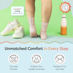 Side profile of the Achilles support sleeve demonstrating the slim fit design.