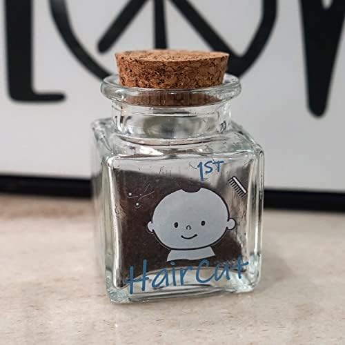 Hamuiers First Haircut Keepsake Holder on a nursery shelf
