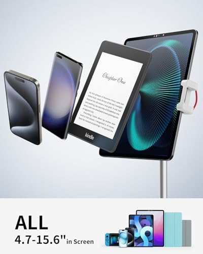 SAIJI three sixty degree rotating tablet holder showing landscape mode