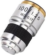 Complete packaging box of Depisuta 100X microscope objective lens imported for Indian buyers