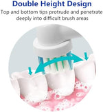 Home Times precision clean brush heads with color identification rings for families