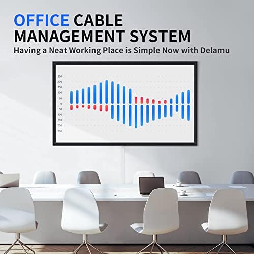 Delamu white one cord cover dimensions diagram illustrating width and height parameters.