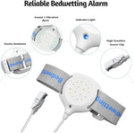 USB rechargeable bedwetting monitor with sensor clip and cable