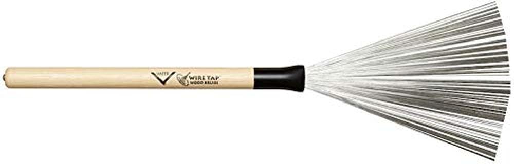 Pair of Vater wire percussion brushes ready for acoustic performance