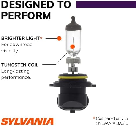 Detailed shot of the manufacturing specifications printed on the base of authentic Sylvania 9006 low beam bulbs.