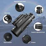 ASxmhGo waterproof and fog-proof monocular kit with carrying pouch and accessories