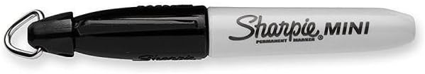 Sharpie Mini black permanent marker front view