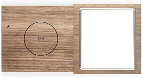 Side profile of the compact Tivoli Audio Revive device highlighting the seamless blend of wood and fabric texture.