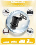 Heavy duty dashboard safe CB radio console mount showing 360 rotation.