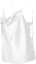 Toutouai silky basic tank shirt strap detail