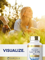 Side profile of Carlyle eye vitamin supplement bottle