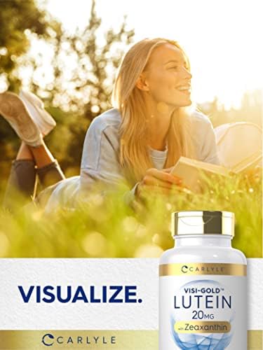 Side profile of Carlyle eye vitamin supplement bottle