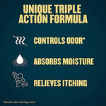 Gold Bond Talc-Free Original Strength bottle label showing triple action formula.