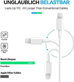RCTech MFi certified Lightning cable close up of the durable TPE connector neck.
