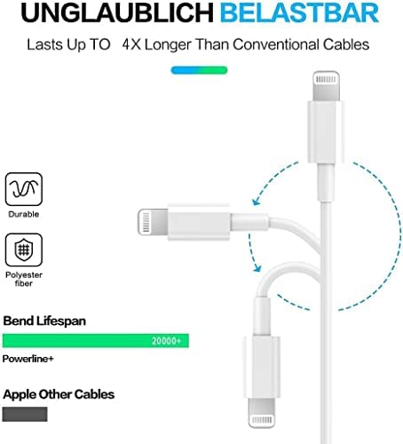 RCTech MFi certified Lightning cable close up of the durable TPE connector neck.