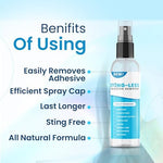 Gentle citrus scented adhesive remover for post-surgery bandage care.
