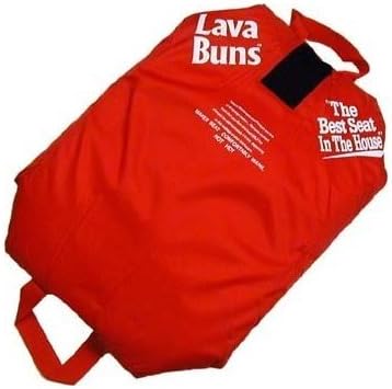 Vesture MicroCore Lava Buns Heated Seat Cushion in red fabric front view