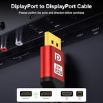 High refresh rate esports monitor displaying smooth gameplay with DP cable packaging