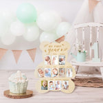 Personalization detail space on the R HORSE first year photo plaque for name and birth date.