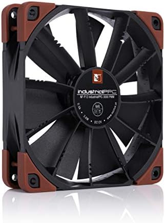 Noctua 120mm industrial high static pressure fan back view showing stator guide vanes