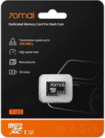 70mai retail packaging for the 128 Gigabyte loop recording memory card