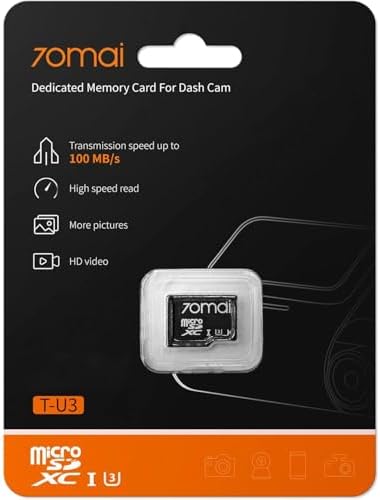 70mai retail packaging for the 128 Gigabyte loop recording memory card