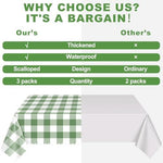 NatNarr disposable party table cover set on rectangular table