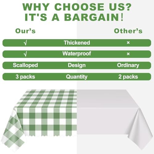 NatNarr disposable party table cover set on rectangular table